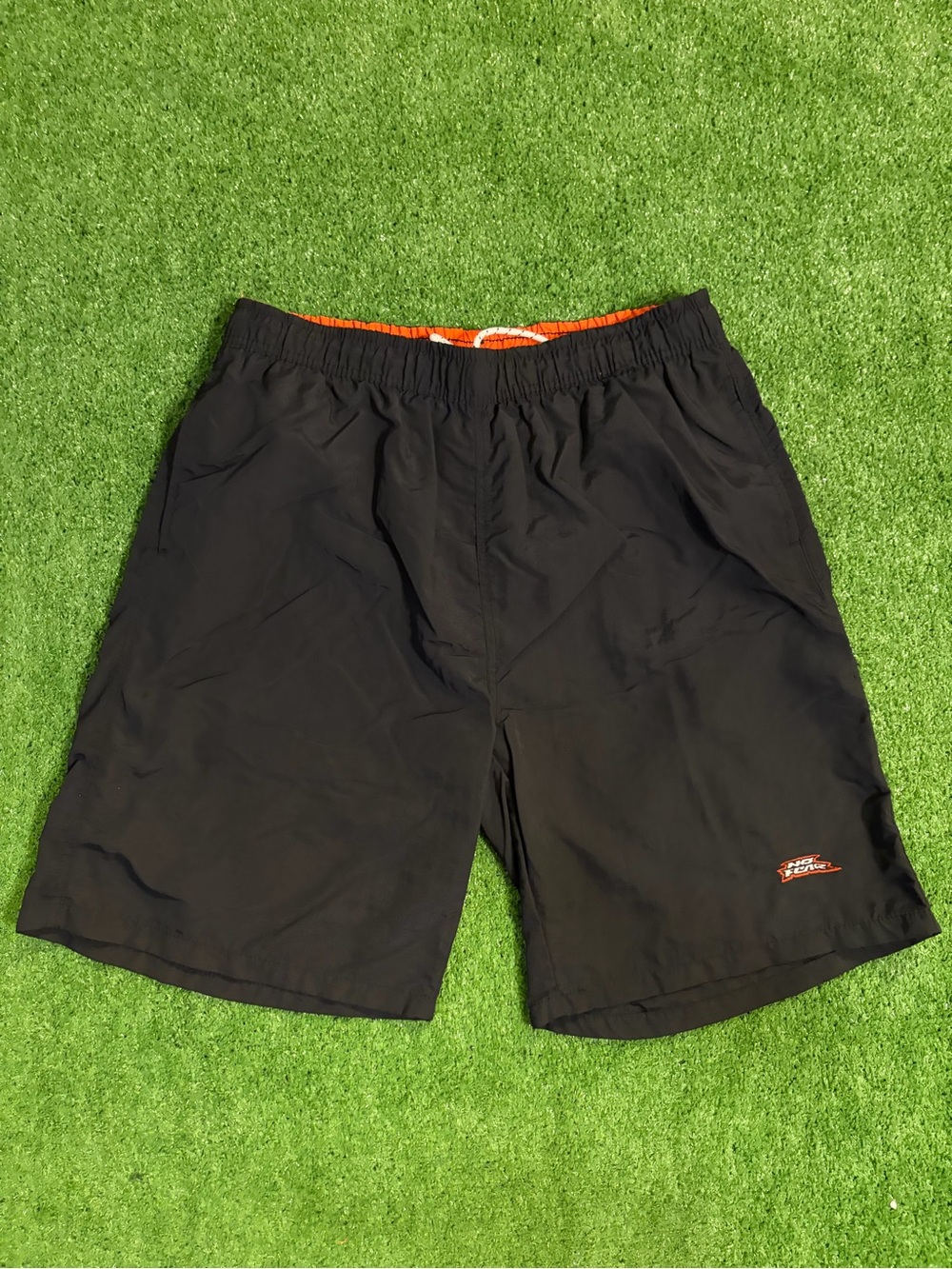 Y2K No Fear Black Swim Trunks